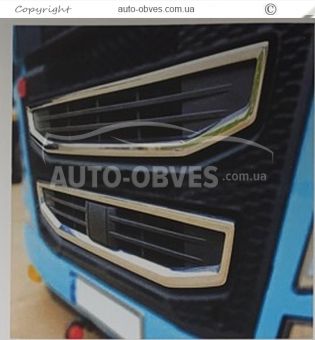 Накладки на решітку Volvo FH 16 euro 6 2012-2020 - тип: штамповка 3D фото 6