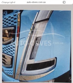Накладки на фари хром Volvo FH 16 euro 6 2021-... фото 6