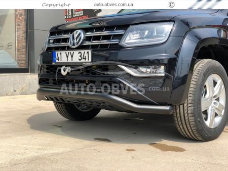 Bumper protection VW Amarok 2016-... - type: model, with plates d:76mm фото 2