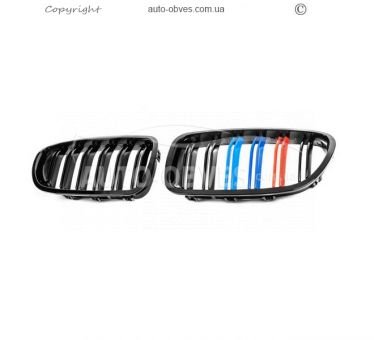 Решітка ніздрі BMW 5 series F10 2011-2015 - тип: 2 шт m-look фото 0