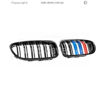 Решітка ніздрі BMW 5 series F10 2011-2015 - тип: 2 шт m-look фото 2