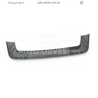 Cover on the front bumper Renault Duster 2010-2017 - type: abs gray U-type фото 1