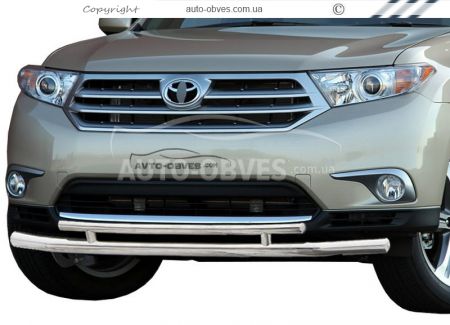Double arch Toyota Highlander 2010-2013 - type: on tubes фото 0