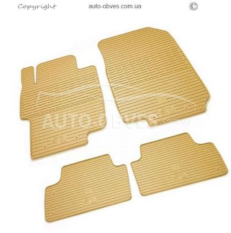 Floor mats for Honda Accord 2003-2008 - type: 4pcs - beige фото 0