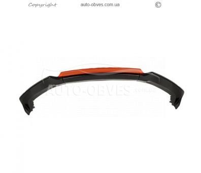 Cover on the front bumper lip Honda Civic Sedan X 2016-2021 - type: red photo 1