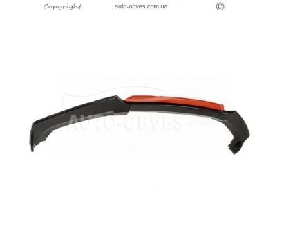Cover on the front bumper lip Honda Civic Sedan X 2016-2021 - type: red photo 2