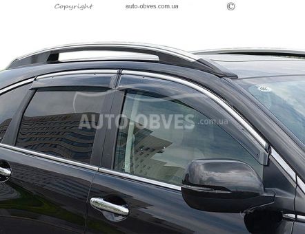 Дефлектори вікон Honda CRV 2007-2012 - тип: з хром молдингом фото 0