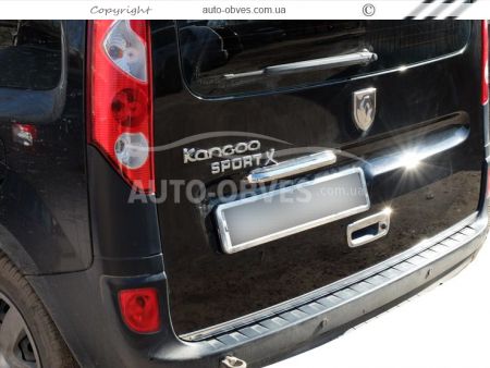 Pad over the number on the trunk lid Renault Kangoo stainless steel фото 2