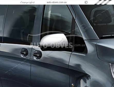 Covers for mirrors Mercedes V-class w447, abs plastic + chrome фото 3