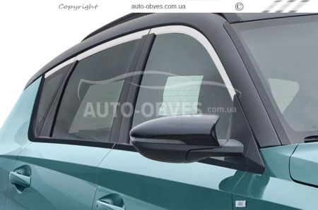Окантовка вікон верхня Hyundai Bayon - тип: 6 шт нержавійка фото 3