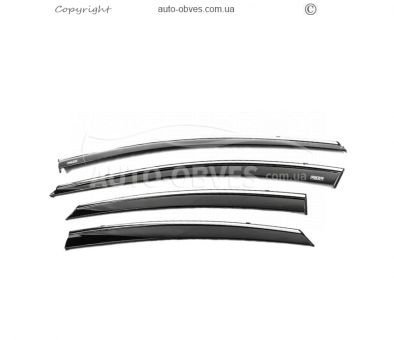 Дефлектори вікон Hyundai Elantra 2011-2015 - тип: з хромом 4 шт фото 0
