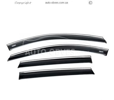 Hyundai i20 2020-... window deflectors - type: with chrome 4 pcs photo 0