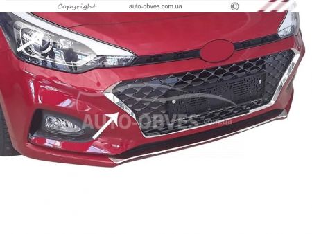 Окантовка решетки Hyundai i20 2018-2020 фото 0