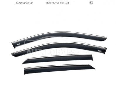 Hyundai Ioniq window deflectors - type: with chrome 4 pcs photo 1