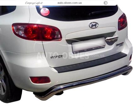 Захист заднього бампера Hyundai Santa Fe - тип: П-подібна фото 0