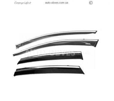 Дефлектори вікон Hyundai Tucson NX4 2021-... - тип: з хромом 4 шт фото 0