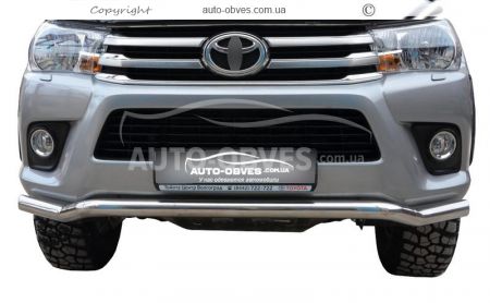 Front bumper guard Toyota Fortuner 2015-... фото 1