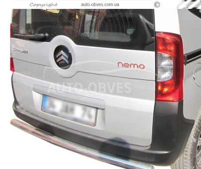 Rear bumper protection Citroen Nemo, Fiat Fiorino, Peugeot Bipper - type: single pipe фото 0