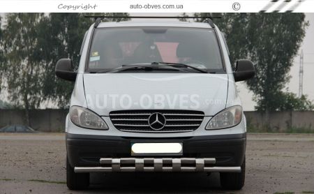 Защита бампера Mercedes Vito II, Viano I - тип: модельная с пластинами фото 3