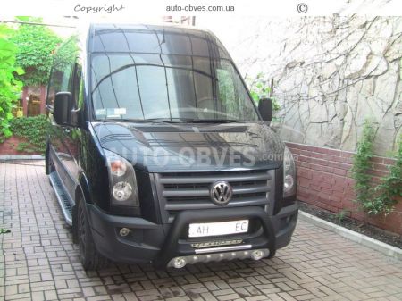 Профильные подножки Mercedes Sprinter 2006-2013-… - L1\L2\L3 базы - style: Range Rover фото 3