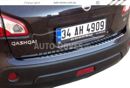 Rear bumper trim Nissan Qashqai with inserts фото 0