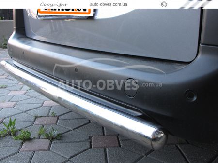 Rear bumper protection Citroen Berlingo 2018-... - type: single pipe фото 1