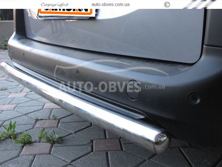 Rear bumper protection Opel Combo 2019-... - type: single pipe фото 1