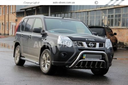 Front bar Nissan X-Trail t31 2007-2014 - type: double фото 1