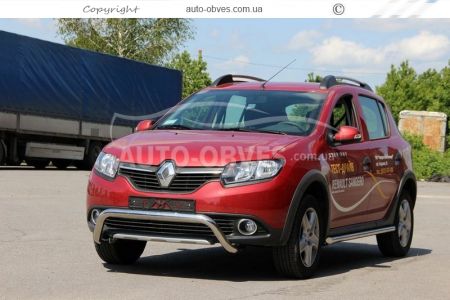 Sandero Stepway front bumper protection - type: U-shaped фото 1