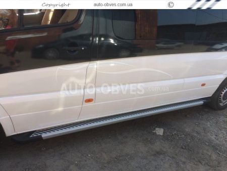 Running boards Mercedes Sprinter 2018-... - L1\L2\L3 bases - style: R-line фото 3