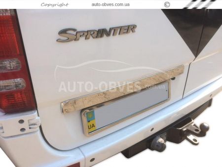 Cover plate above Mercedes Sprinter number plate stainless steel фото 4