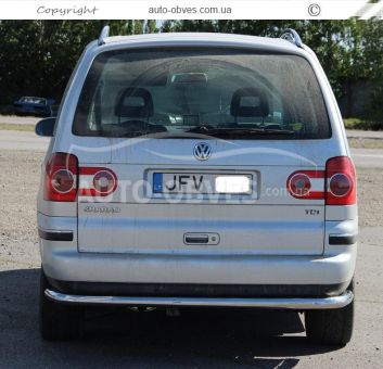Защита заднего бампера Volkswagen Sharan - тип: полная обводка фото 1