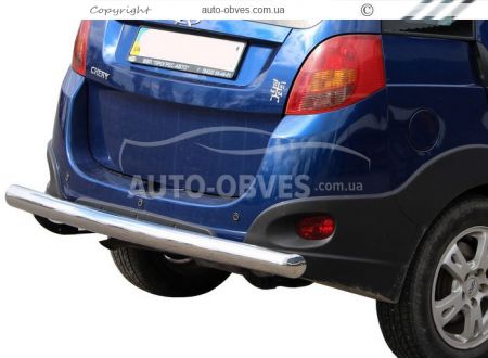 Chery Beat rear bumper protection - type: single pipe фото 0