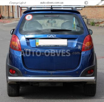 Chery Beat rear bumper protection - type: single pipe фото 1