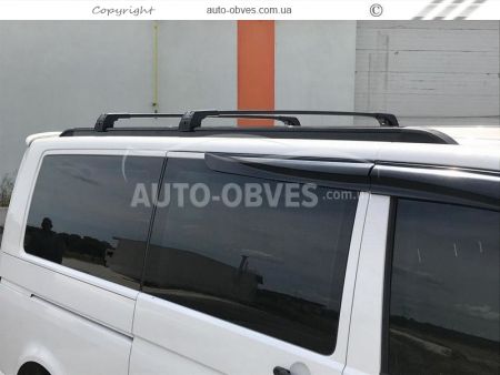 Roof rails Volkswagen T5 10-15 - L1\L2 - type: integrated, color: black фото 6