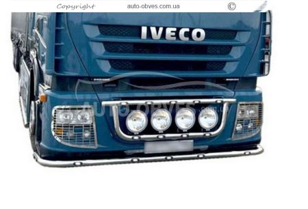 Защита переднего бампера Iveco Stralis euro 5,6 - доп услуга: установка диодов фото 1