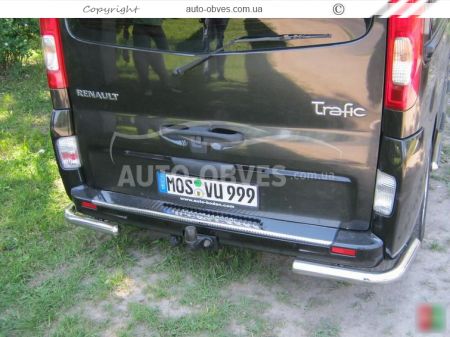 Nissan Primastar rear bumper protection - type: single corners фото 2