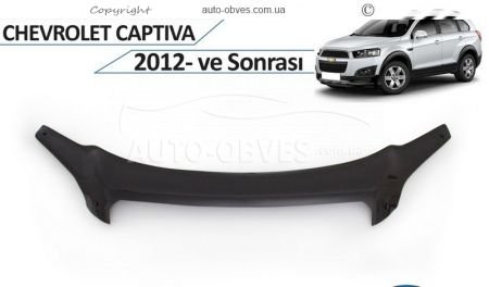 Дефлектор капота мухобойка Chevrolet Captiva 2011-2020 - тип: турция фото 3