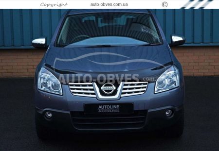 Дефлектор капота мухобойка Nissan Qashqai 2007-2010 - тип: турция фото 2