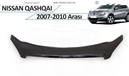 Дефлектор капота мухобойка Nissan Qashqai 2007-2010 - тип: турция фото 1