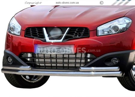 Front arch Nissan Qashqai 2010-2014 - type: with additional pipes фото 0