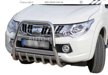 Защита переднего бампера Mitsubishi L200 2015-2018 фото 0