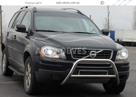 Volvo XC90 bull bar - type: without grill фото 1