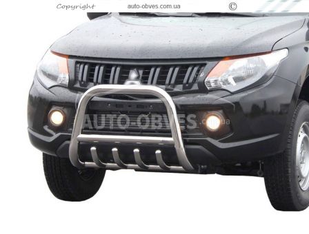 Front bumper protection Mitsubishi L200 2015-2018 фото 0