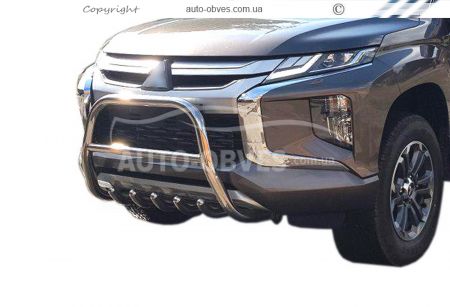 Захист переднього бампера Mitsubishi Pajero Sport 2020-... фото 0