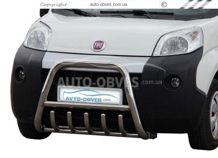 Защита переднего бампера Citroen Nemo, Peugeot Bipper, Fiat Fiorino фото 0