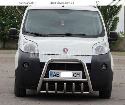 Front bumper protection Citroen Nemo, Peugeot Bipper, Fiat Fiorino фото 3