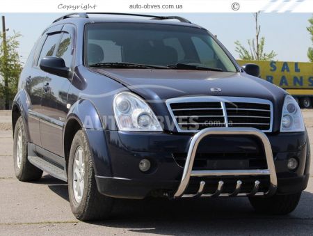 Ssangyong Rexton front bumper protection фото 2