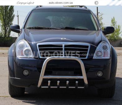 Ssangyong Rexton front bumper protection фото 1