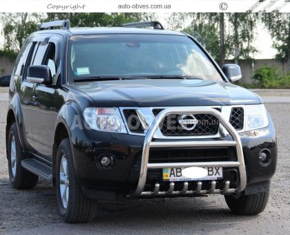 High bull bar Nissan Pathfinder - type: up to the hood фото 3